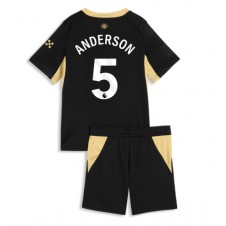 Manchester City Elliot Anderson #5 Bortaställ Barn 2026-27 Korta ärmar (+ Korta byxor)
